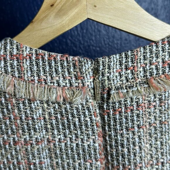 Karl Lagerfeld Paris Womens Pink Metallic Tweed Cocktail Dress 8 - Picture 9 of 12